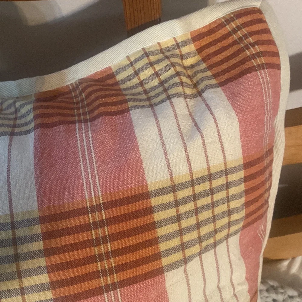 RALPH LAUREN CAMILE KIERAN PLAID EURO SHAM Fully-lined, 80% Cotton 20% LINEN NWT